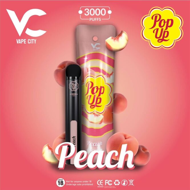 peach Pop up 3000 puffs