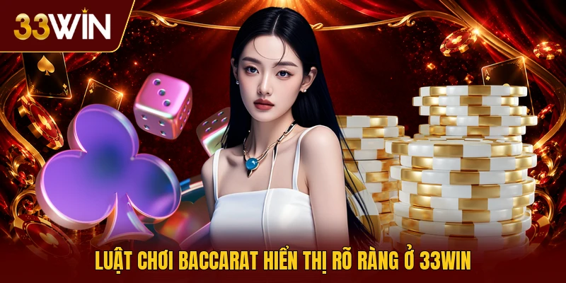 Luật chơi baccarat hiển thị rõ ràng ở 33win